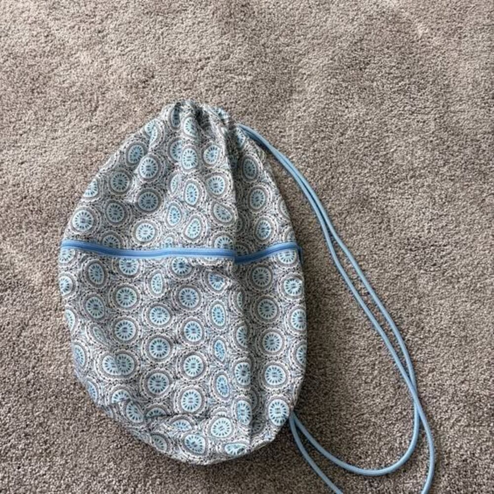 Vera Bradley Blue Medallion Drawstring Backpack